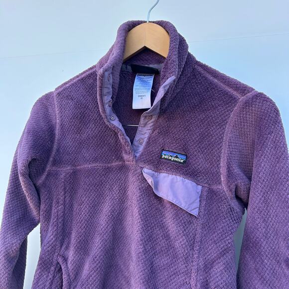 Patagonia Women’s Fleece Re-Tool SnapT Jacket Quarter Snap Pullover Purple XS - Picture 4 of 6